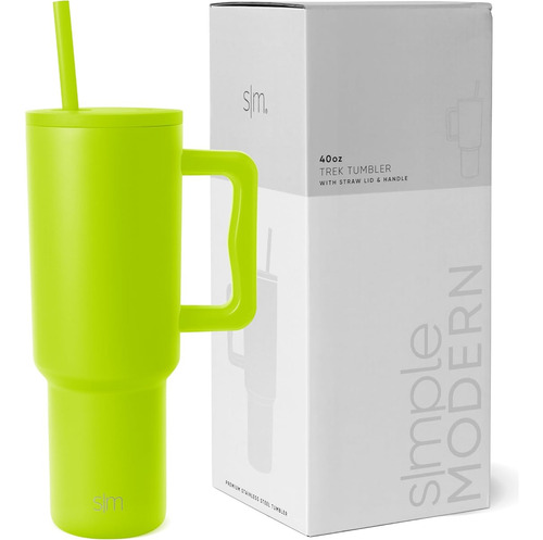 Vaso Moderno Pajita Aislado Reutilizable Acero Inoxidable
