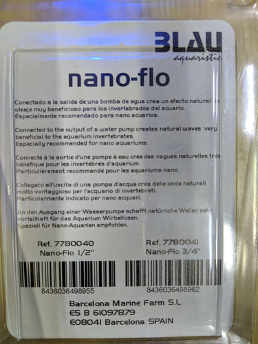 Imagen 4 de 4 de Acelerador De Agua 1/2 Eductor Nano Blau Flo Acuarios