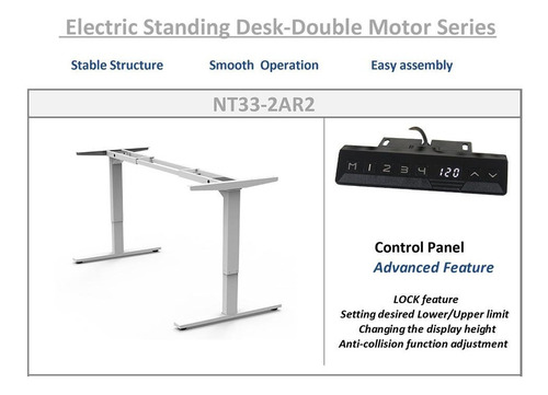 Escritorios Con Altura Ajustable Tablero 120cm