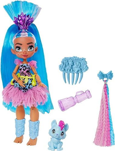 Mattel Cave Club Tella Doll (10 Pulgadas, Pelo Azul) Muñeca