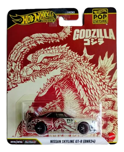 Carro Hot Wheels Nissan Skyline GT-R (BNR34) Godzilla Premium Pop