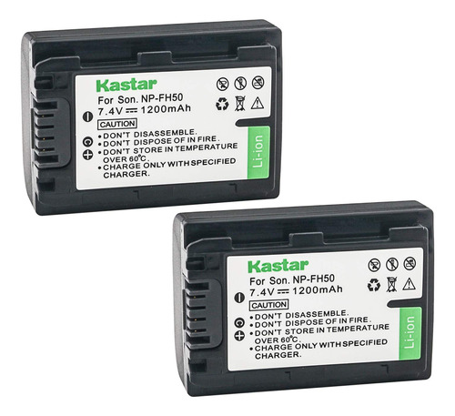 Kastar Batería (paquete De 2) Para Sony Np-fh50, Np-fh40, .