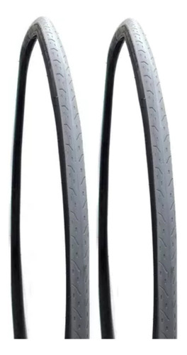 Kit X 2 Cubiertas Bicicleta Clincher Ruta Deli 700 X 20 Color Gris