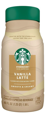 Iced Espresso Starbucks Vainilla Latte Sin Endulzar 1.18l