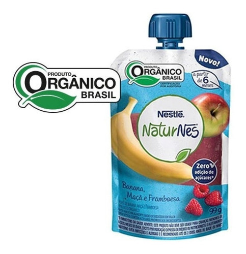 Imagem 2 de 4 de Papinha Bebê Pera Banana Mirtilo Orgânic 99g Naturnes Nestlé