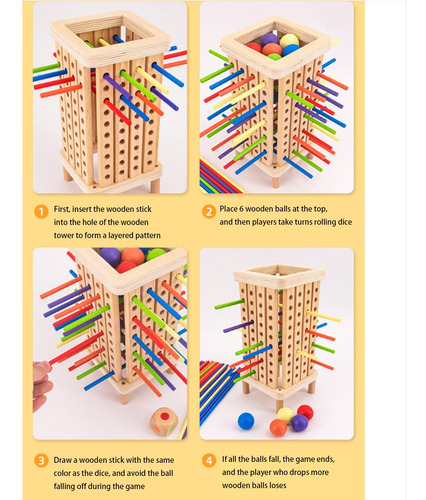 Juguete De Palo Para Niños, Juguete De Tablero De Cuadrado