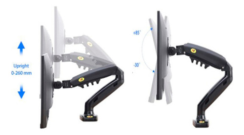 Suporte North Bayou NB F80 de mesa para TV/Monitor de 17" até 27" preto