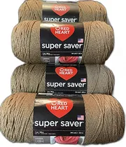 Comprar Pack 6 Ovillos Red Heart Super Saver Café Latte