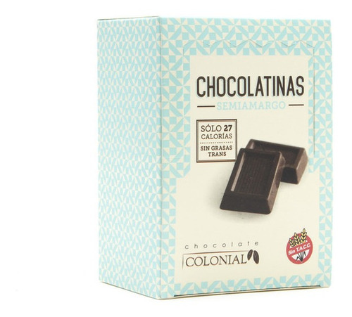 Chocolatines Semiamargo Colonial 4 Cajas De 50 Unidades