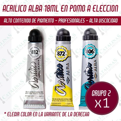 comprar Acrilico Profesional Alba Pomo Grupo 2  X 18ml Microcentro