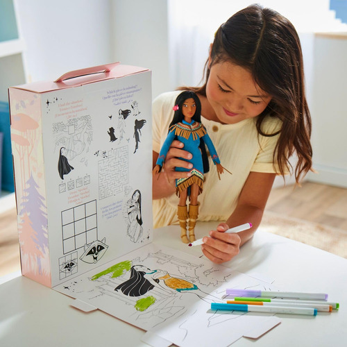 Story Doll Disney Store Pocohontas 28 Cm Com Roupa E Acessór