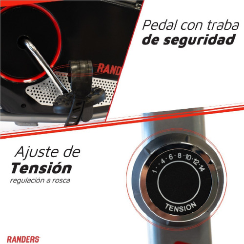 Imagen 3 de 8 de Bicicleta Fija Magnetica Vertical Arg-340 Mg