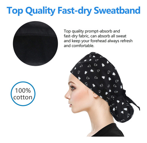 Qba Gorra De Trabajo Ajustable Con Botón, Gorro Forrado De