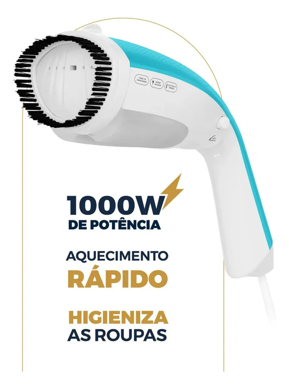 Passadeira Higienizadora Britânia Bvp08a Branco Com Verde Claro Passadeira Higienizadora Britânia Bvp08a Branco Com Verde Claro