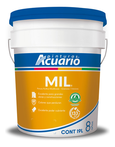 Pintura Vinil - Acrilica Mil (cubeta) (19 Lt)