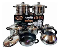 Comprar Set De Ollas Valeska Acero Quirúrgico 14 Piezas T\u002Facero