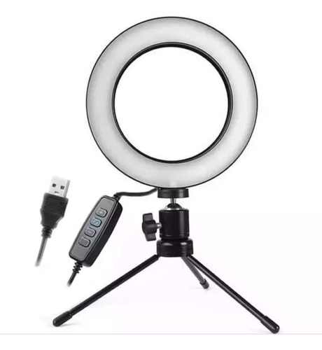 Iluminador Ring Light 16cm Usb Led Misto 3500k 5500k + Tripe