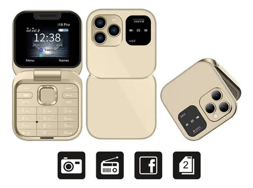 2025 Nuevo Flip Mini Teléfono Móvil Con Radio Fm 2 Tarjetas Sim