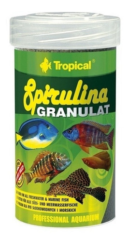 Tropical Alimento Peces Vegetal Spirulina Granulada 44g