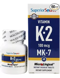 Superior Source Vitamina K2 60 Tabletas Sublinguales