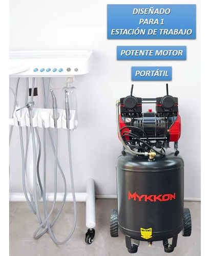 Compresor Dental Silencioso 50 Litros 2.5hp Mykkon Japón
