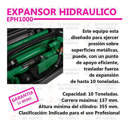 Imagen 2 de 7 de Expansor Hidraulico 10 Toneladas Salkor Chapista Sacabollo