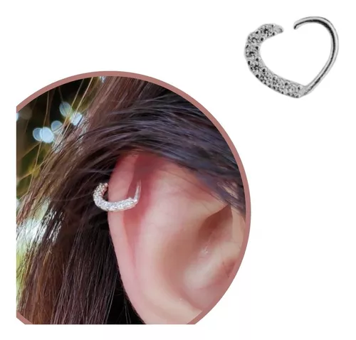 PIERCING HELIX OU SEGUNDO FURO EM PRATA 925 - 1 PAR