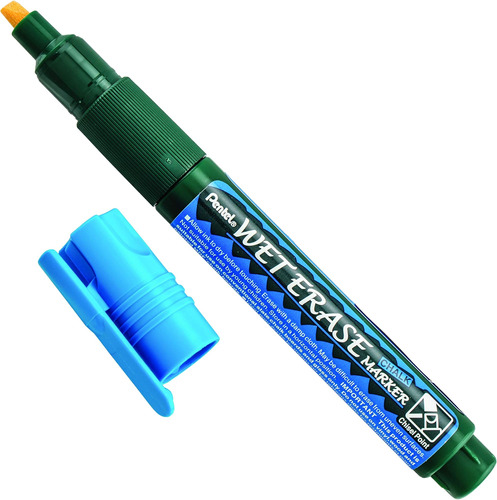 Pentel Arts Wet Erase Chalk Marker, Chisel Tip, Blue Ink, Bo