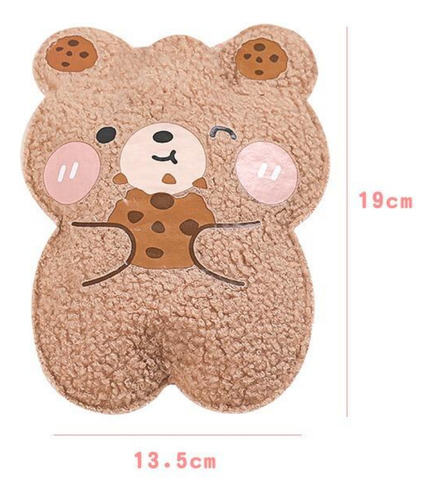 Mini Bolsa De Agua Caliente Tapón 350ml Kawaii Cute Animals Osito Rosa