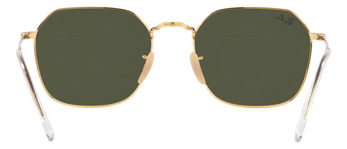 Óculos de sol Ray-Ban Sol RB3694 M, cor verde com moldura verde, lente de metal verde padrão, haste marrom - RB3694