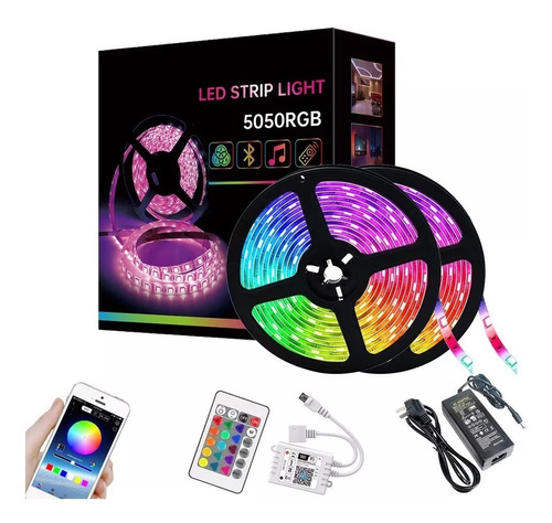 Cinta Led Rgb Flexible 5 Metros Con Control Remoto