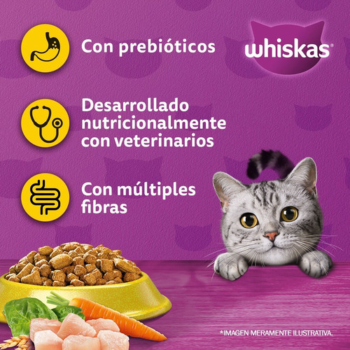 Alimento Whiskas 1+ Whiskas Gatos para gato adulto sabor pollo en bolsa de 10 kg