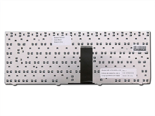 Imagem 3 de 3 de Teclado Notebook - Megaware Meganote 4129 - Preto Br