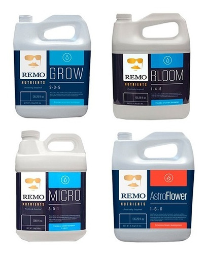 Kit Remo Nutrients 1l - Grow, Micro, Bloom E Astroflower