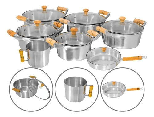 comprar Conjunto De Panelas 7 Peças Alumínio Fundido Batido Grosso