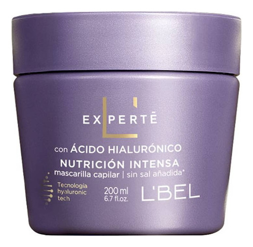 Mascarilla Capilar Con Acido Hialuronico L'bel 200ml.