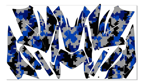 Graficos  Para  Dm150 Azul Camuflaje Azul