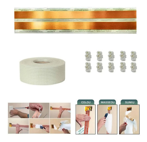 Kit Fita Elétrica Eletrofita 2 Pistas 25 Metros 750v/10amp Cobertura N/a
