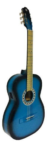 Guitarra Electroacústica Guitarras Valdez PS900 para diestros azul y negra