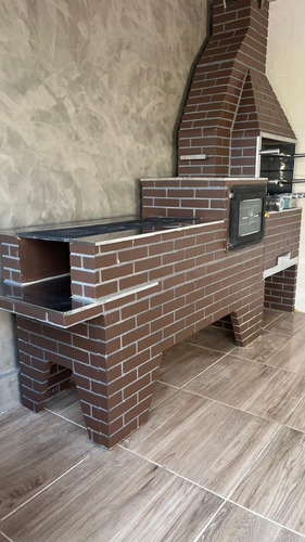 Trio Tijolinho Pré Moldado Churrasq Forno Fogão 3 Bc Bifeira