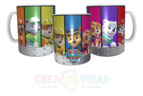 Taza Dibujos Paw Patrol C/caja Diseños#01 Patrulla Canina