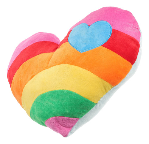Cojín De Felpa Con Forma De Corazón Arcoíris En Forma De Cor