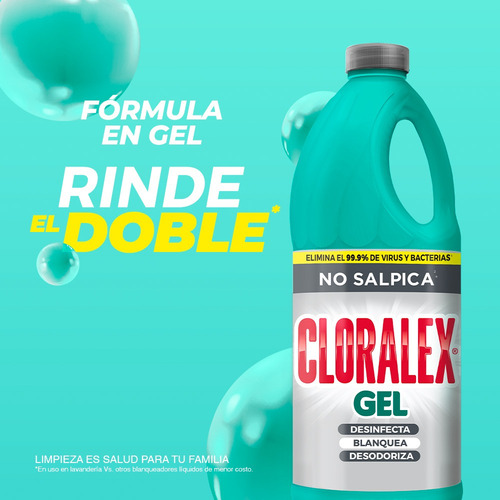 Cloralex Blanqueador El Rendidor Gel 2l