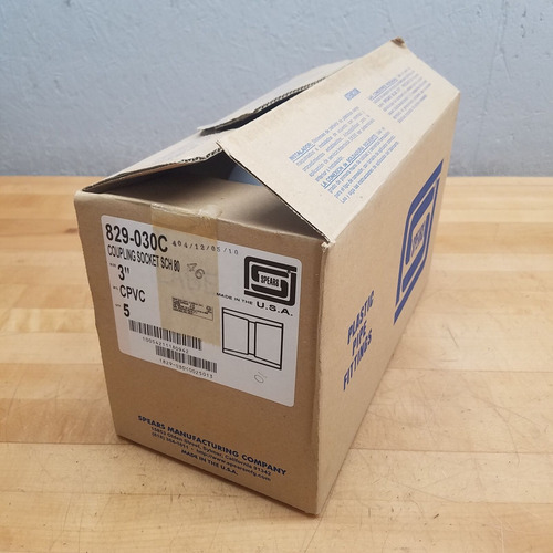 Spears 829-030c Coupling Socket Sch 80, 3 Cpvc - Ne Ccw