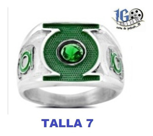 Anillo Triple Logo Linterna Verde Varias Tallas