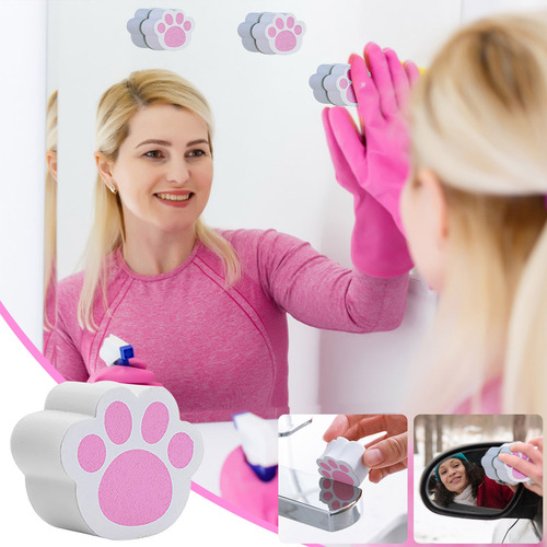 Cute Claw Espejo Limpiar Con Esponja Para Baño