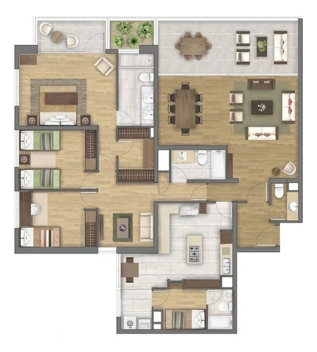 Departamento Venta 3d3b Más Servicios Terraza Cierre Vidrio