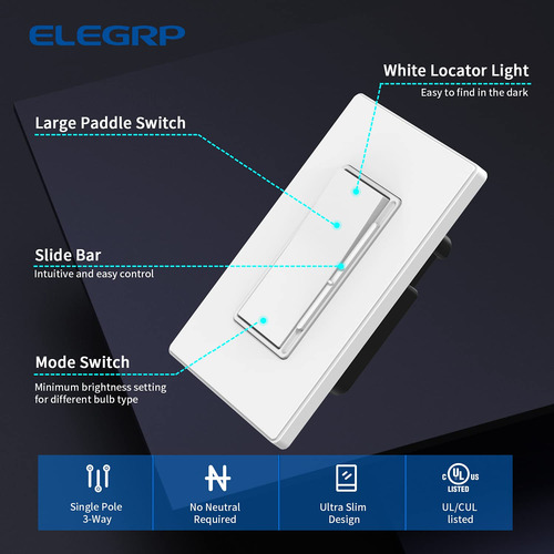 Regulador De Intensidad De Luz Digital Luces Led/cfl Re...