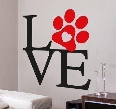 Vinil Decorativo Animal Love 30 X 30 Cm