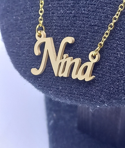 Cadena Dije Nombre Nina Acero Inoxidable + Estuche Gratis